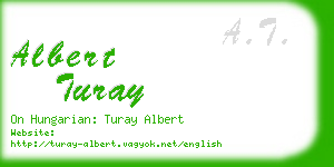 albert turay business card